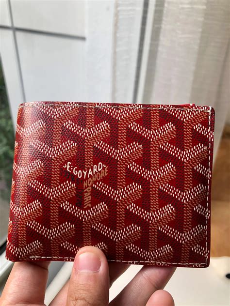 red goyard wallet